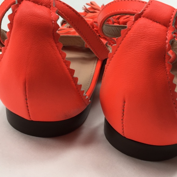 J. Crew Electric Red Tassel Sandals 7.5 - Picture 7 of 8